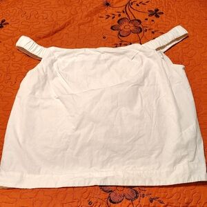 Cotton On White Top with Ribbed Details